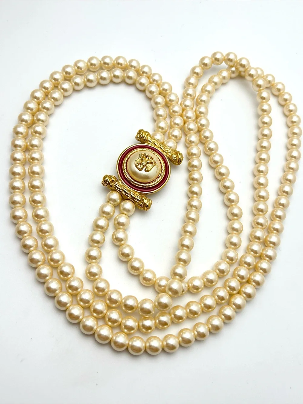 Richlieu Vintage Double Pearl Strand Necklace - Picture 2 of 4